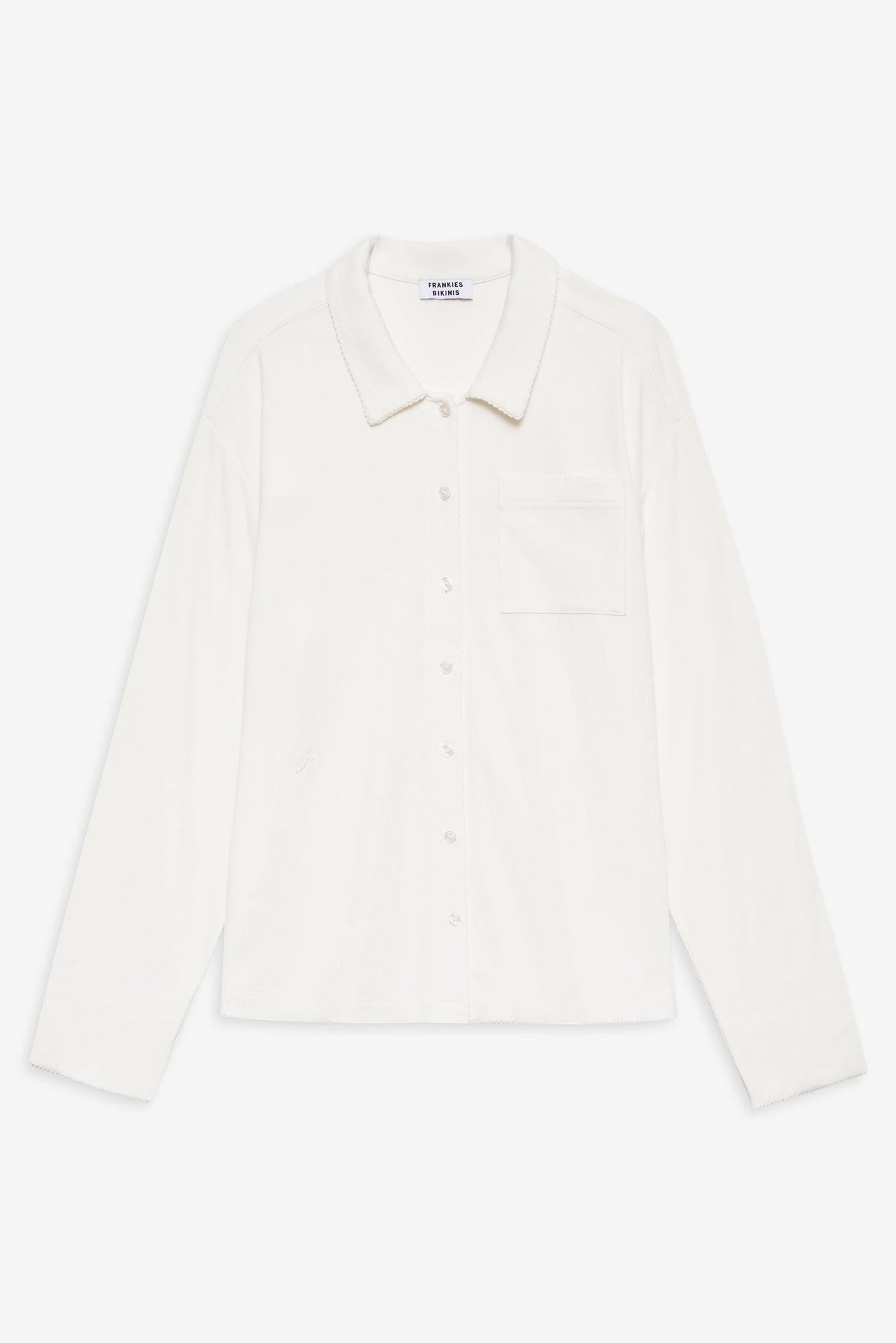 Rory Modal Rib Sleep Shirt in Seashell Cream