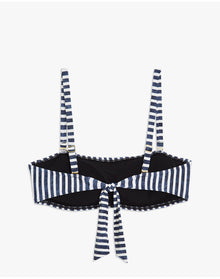 Rosy Tie Back Top | Navy Stripes