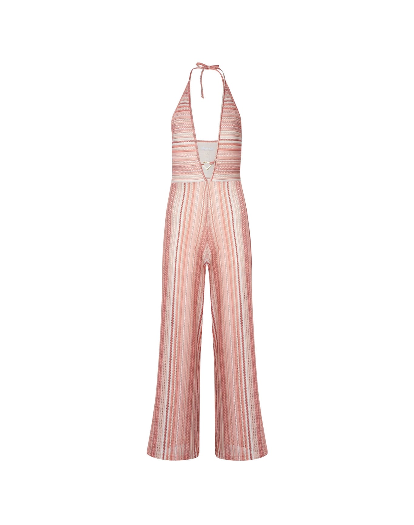 Roxanne Lace Halter Jumpsuit | Pink