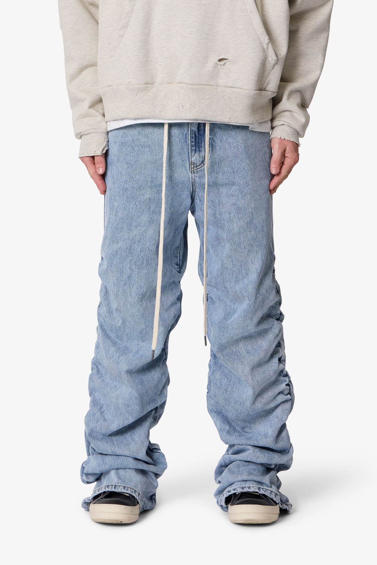 Ruched Denim | Light Blue