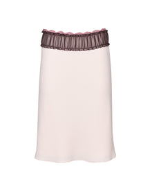 Ruched Chiffon Lace Midi Skirt | Ballet Slipper