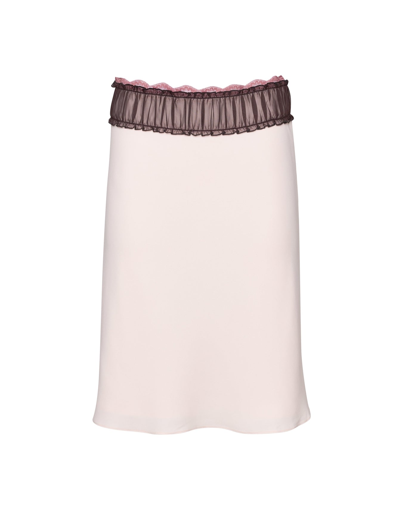 Ruched Chiffon Lace Midi Skirt | Ballet Slipper