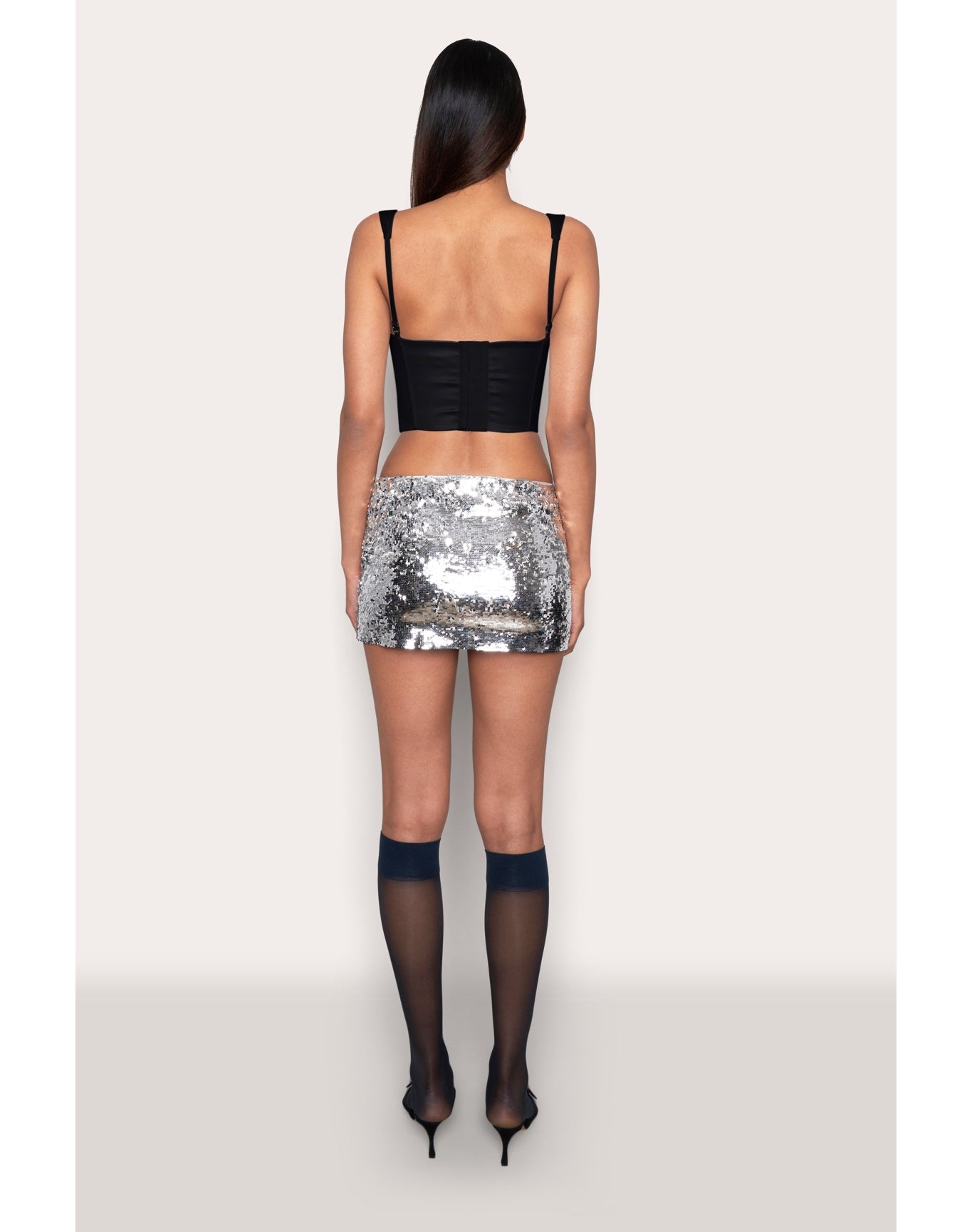 Ruched Cup Bustier Top | Black