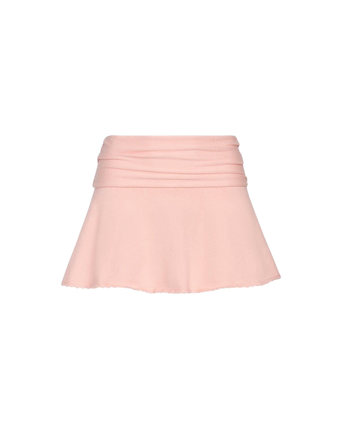 Ruched Heart Scallop Skirt | Baby Pink