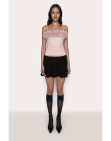 Ruched Heart Scallop Skirt | Black