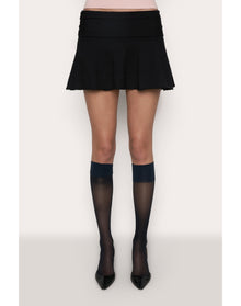 Ruched Heart Scallop Skirt | Black