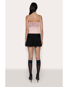 Ruched Heart Scallop Skirt | Black