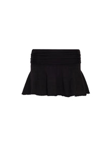 Ruched Heart Scallop Skirt | Black