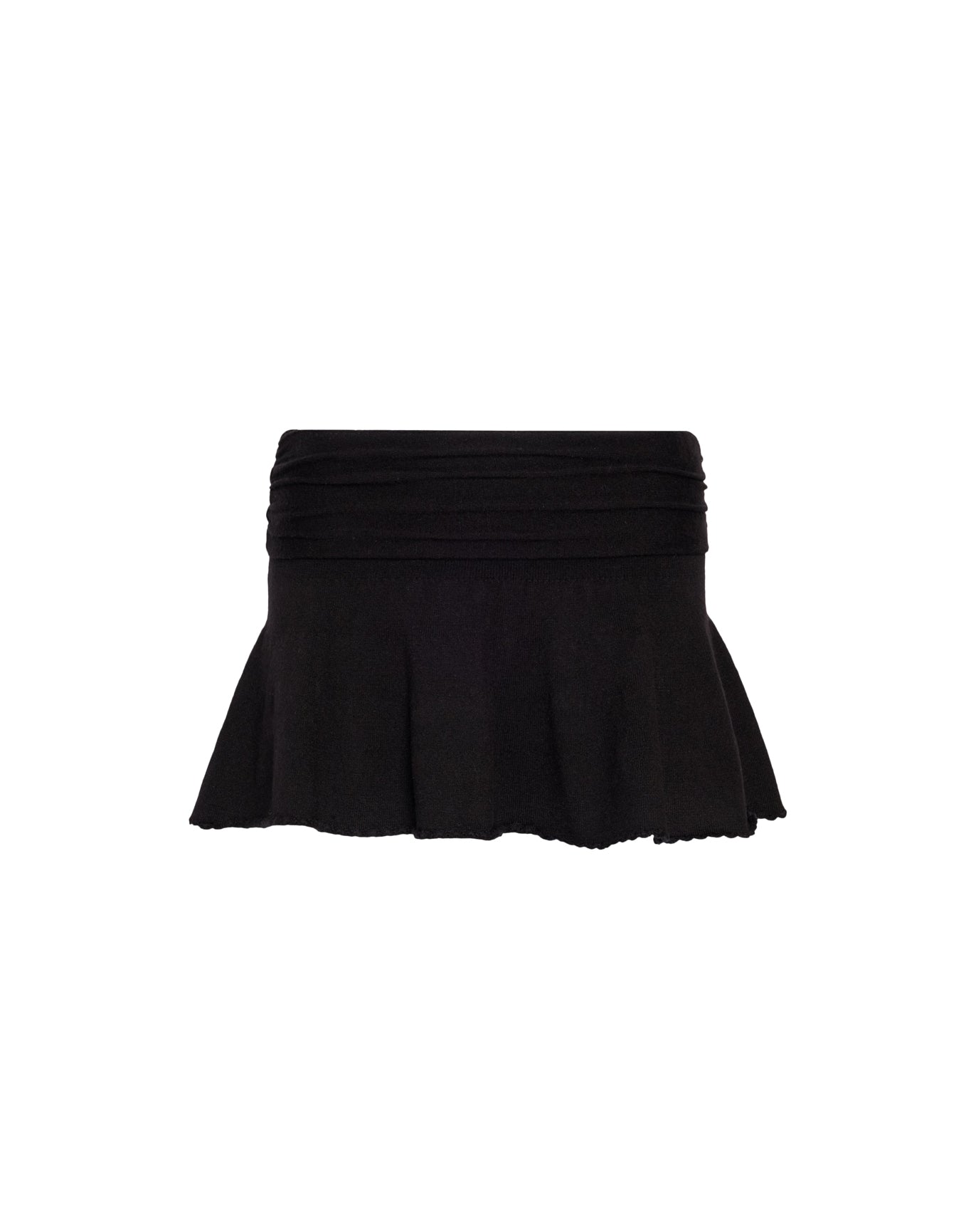 Ruched Heart Scallop Skirt | Black