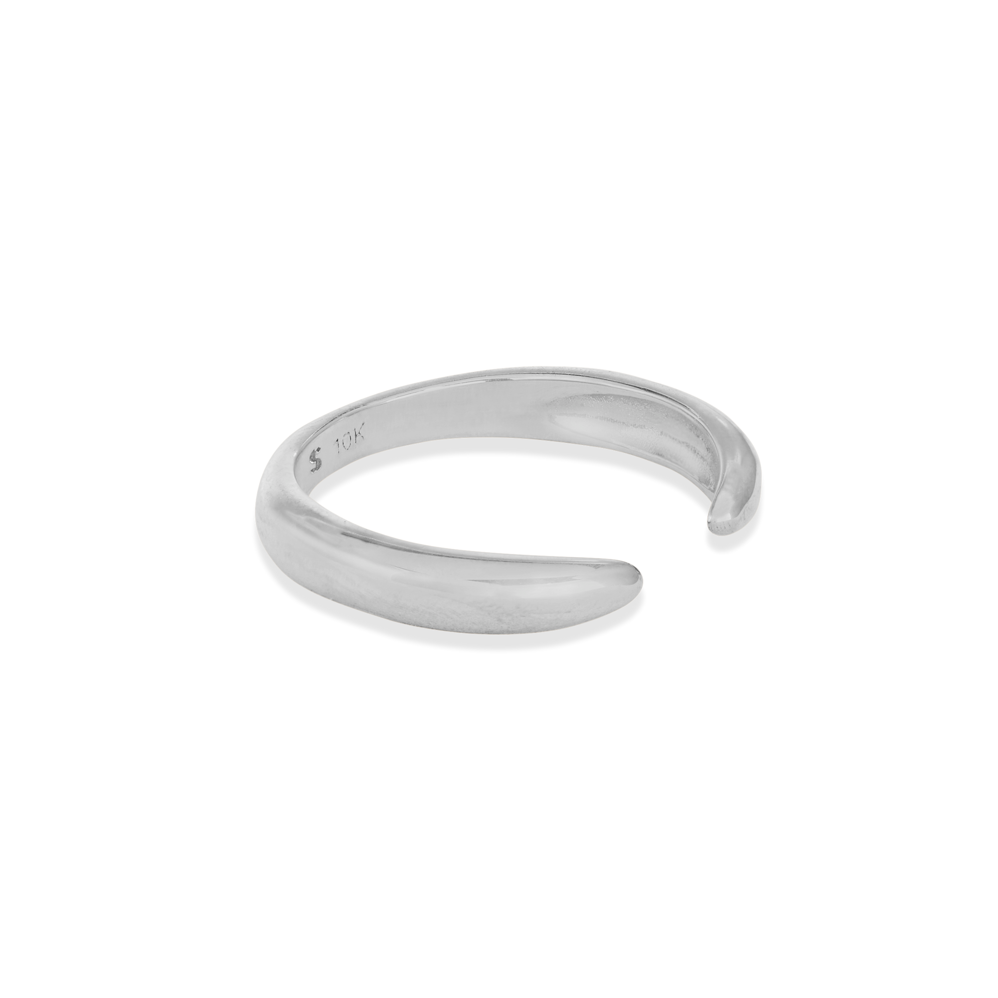 Pinky Pinch Ring | 10K Solid White Gold