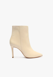 Magali Leather Bootie | Eggshell