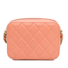 Chanel | Pre-Owned CC Quilted Lambskin Pearl Crush Camera Bag | Orange/Peach