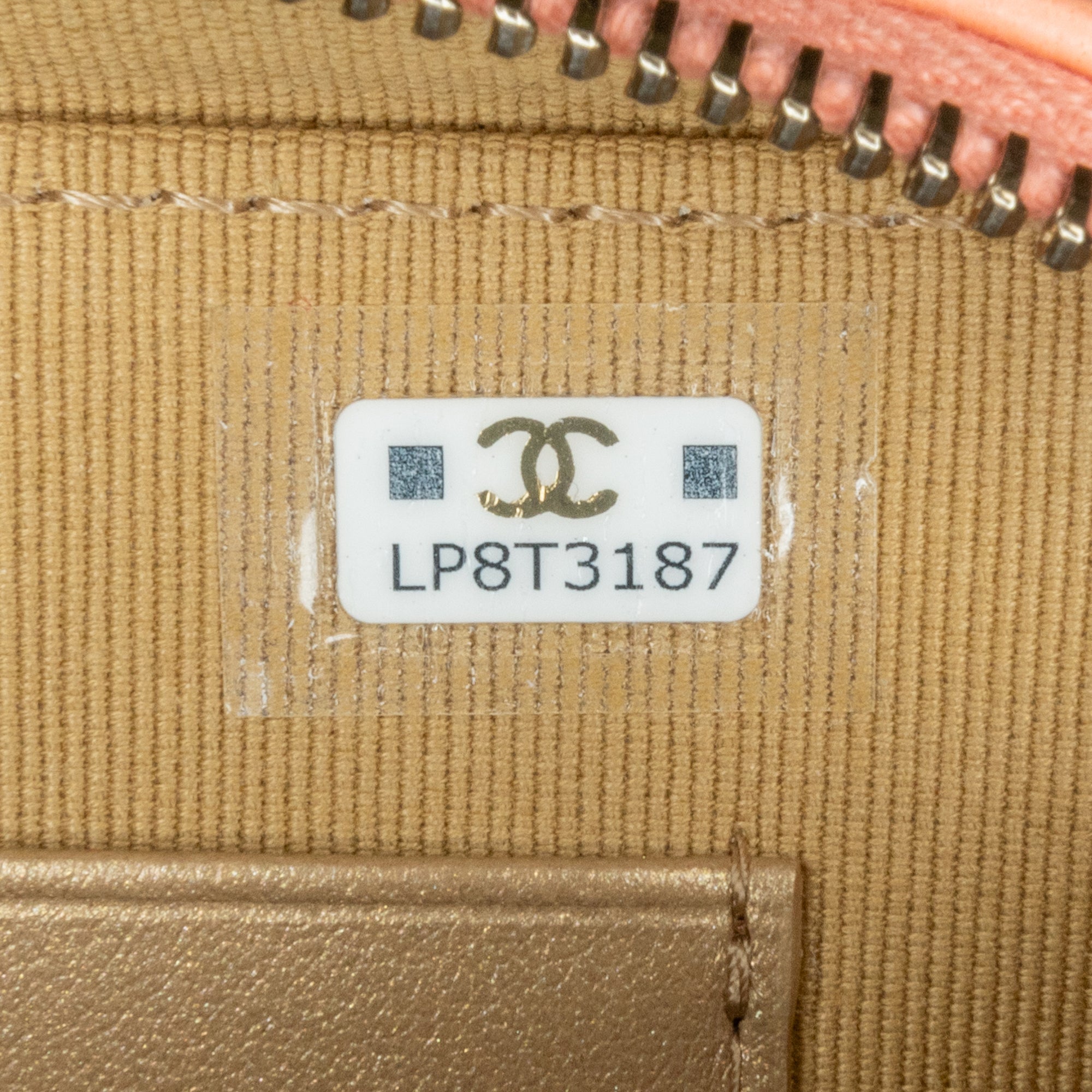 Chanel | Pre-Owned CC Quilted Lambskin Pearl Crush Camera Bag | Orange/Peach