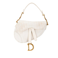 Dior | Pre-Owned Mini Oblique Canvas Saddle Bag | White