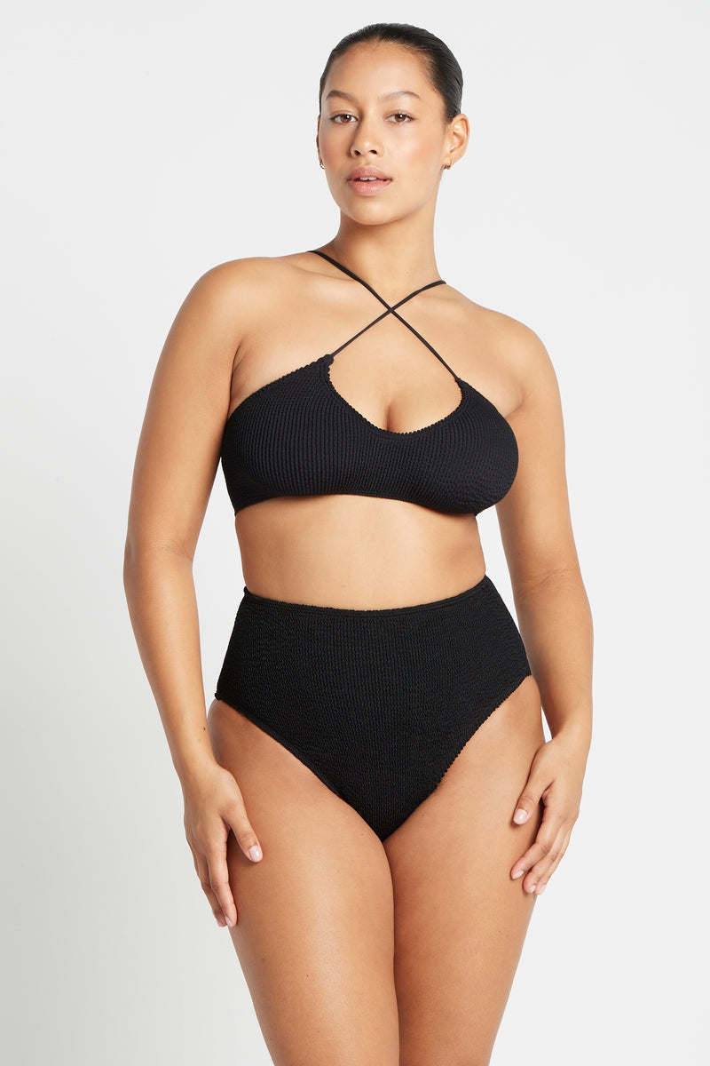 Selena Crop Top | Black Eco