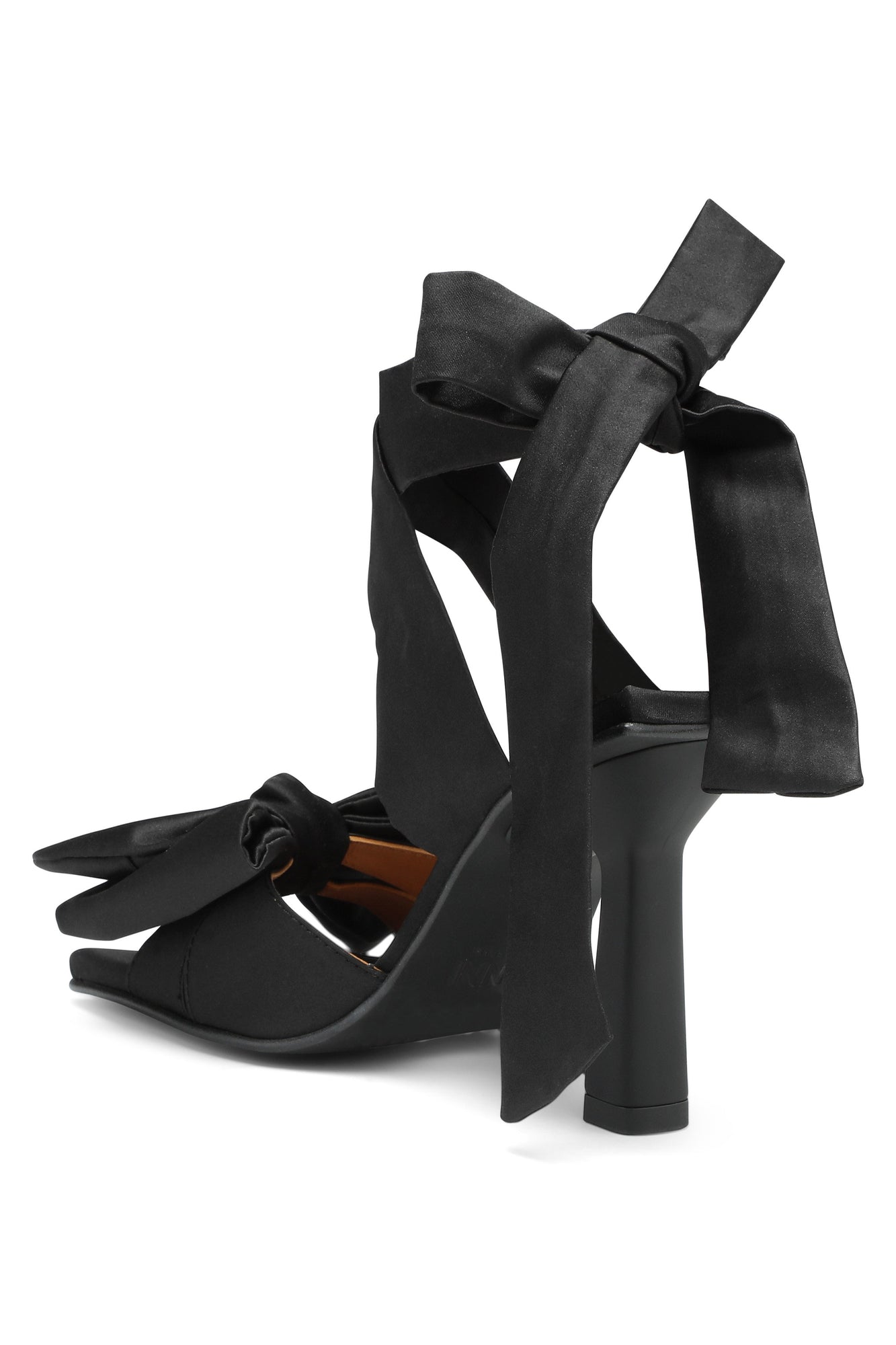 Soft Bow High Heel Sandal | Black