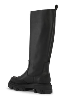 Cleated High Tubular Boot | Black