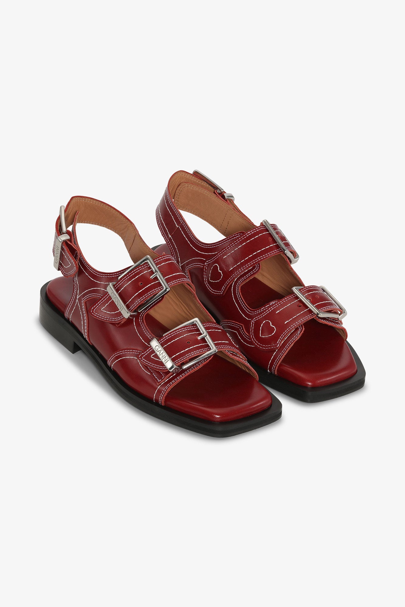 Embroidered Western Sandal | Barbados Cherry