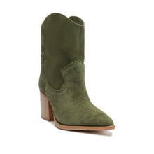 Tessie Suede Bootie | Military Green