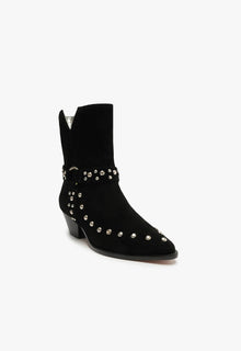 Rhiannon Suede Bootie | Black
