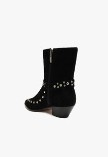Rhiannon Suede Bootie | Black