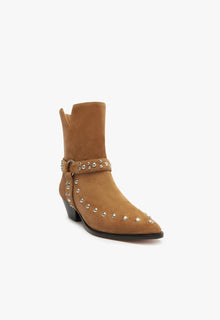 Rhiannon Suede Bootie | Western Brown