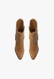 Rhiannon Suede Bootie | Western Brown