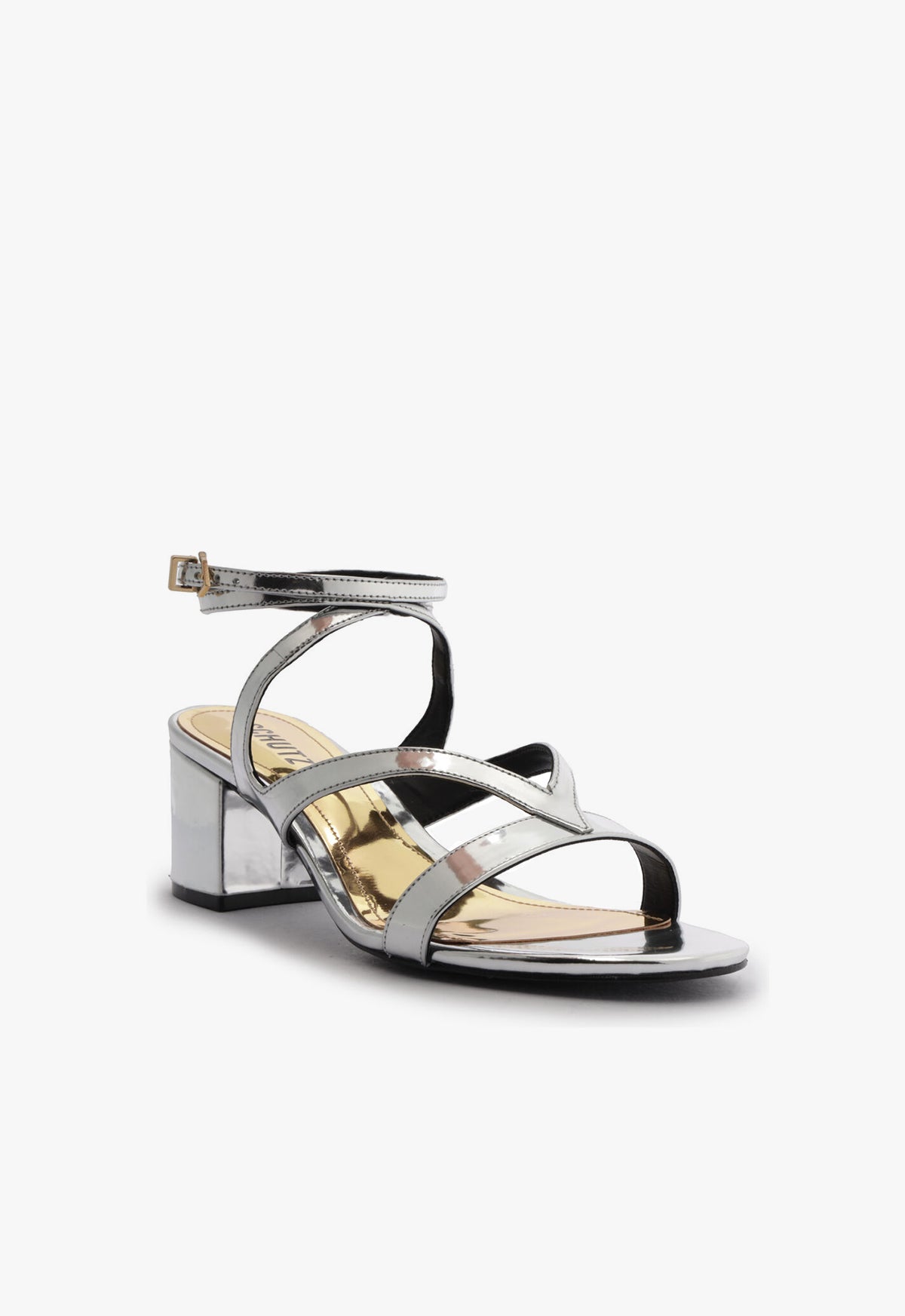 Stephanie Mid Block Sandal | Silver