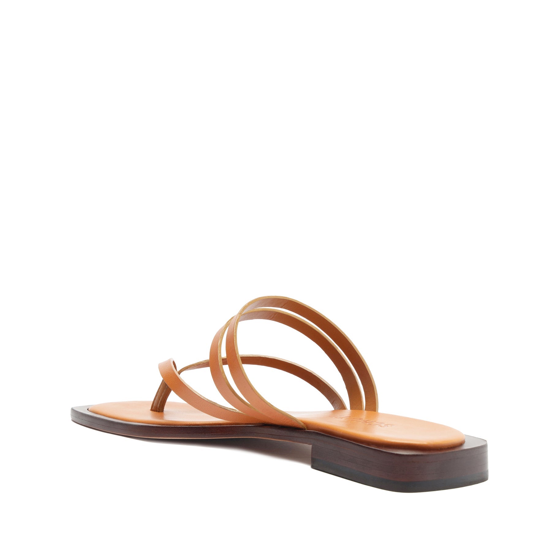 Rania Leather Flat Sandal | Brown