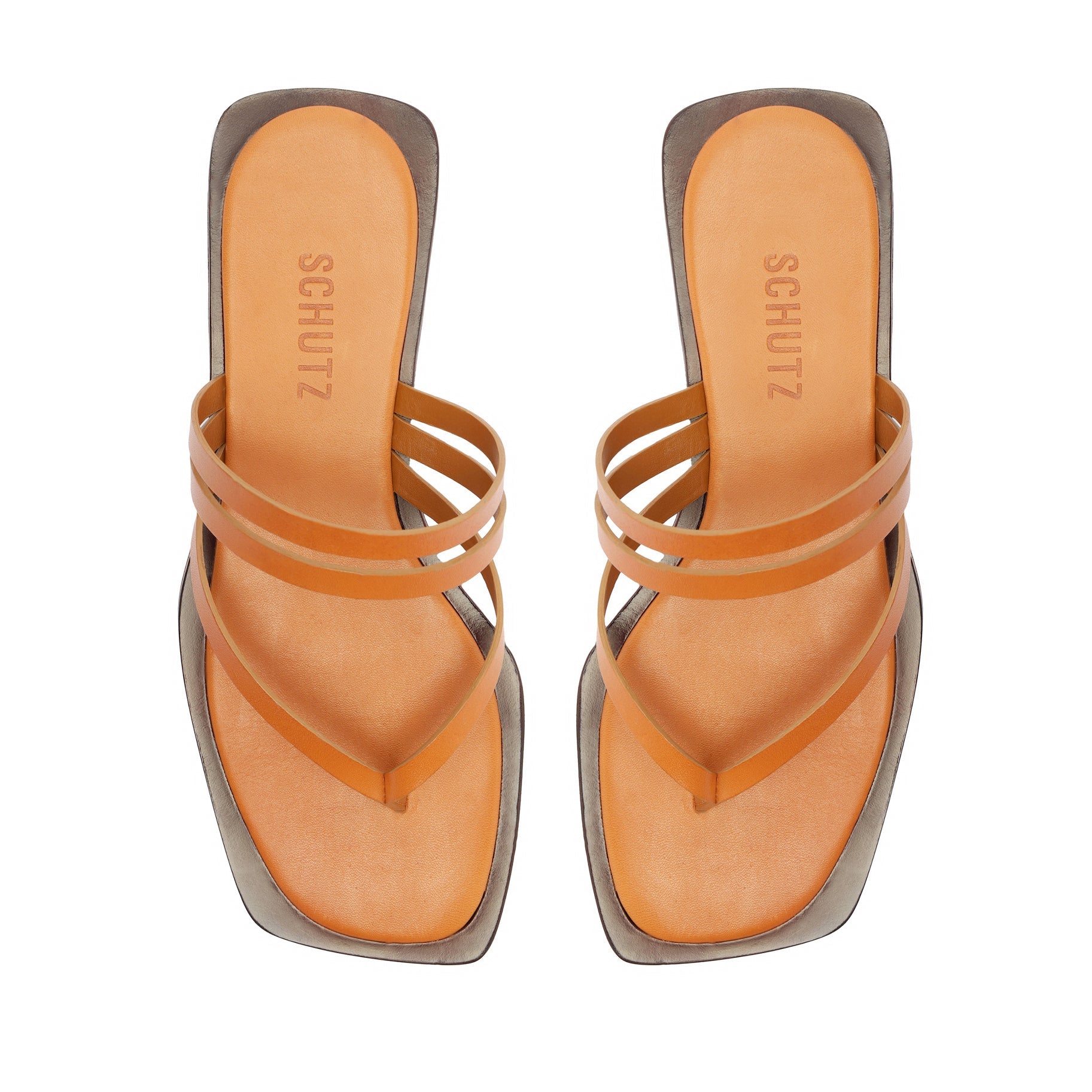 Rania Leather Flat Sandal | Brown