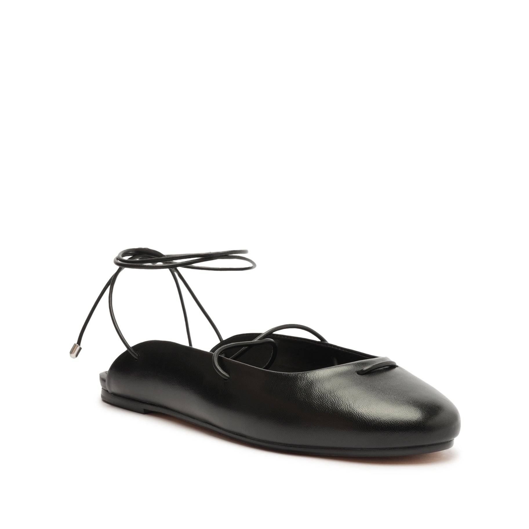 Cami Casual Leather Flat | Black