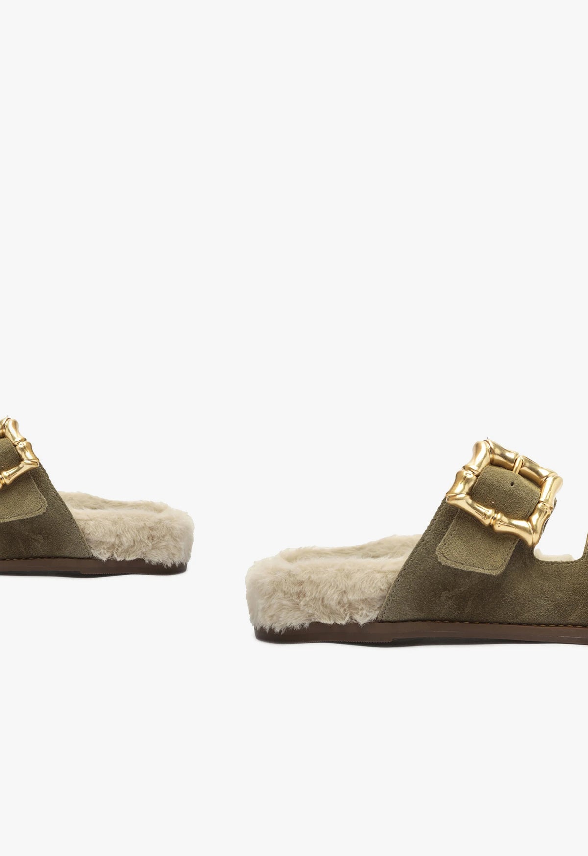 Enola Weekend Sporty Cow Suede Sandal | Moss Green