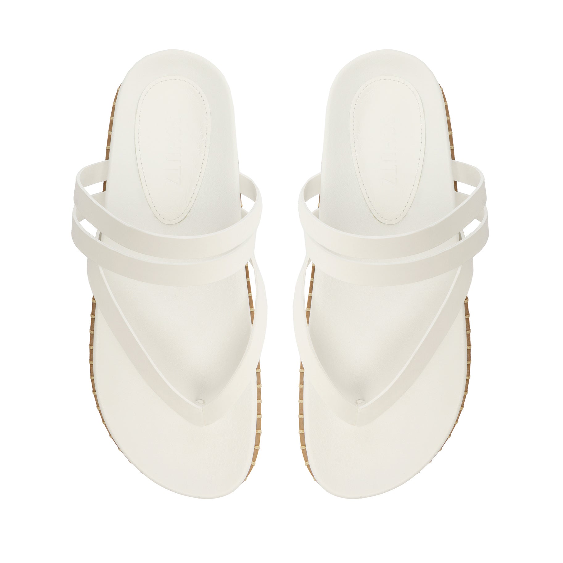 Rania Sporty Leather Sandal | White