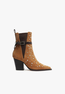 Kelsey Suede Bootie | Brown
