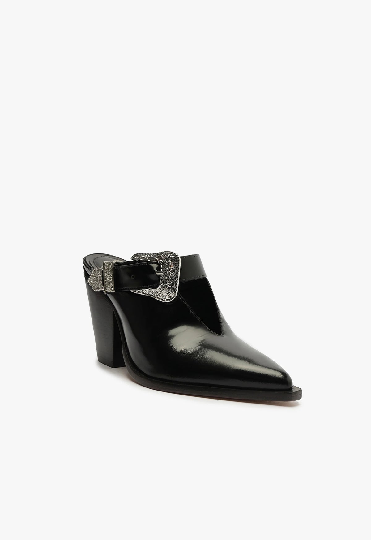 Jeane Casual Leather Pump | Black
