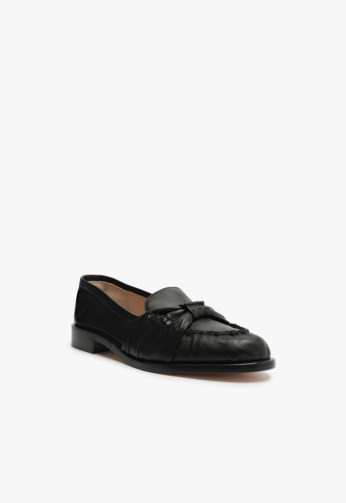 Luca Leather Flat | Black