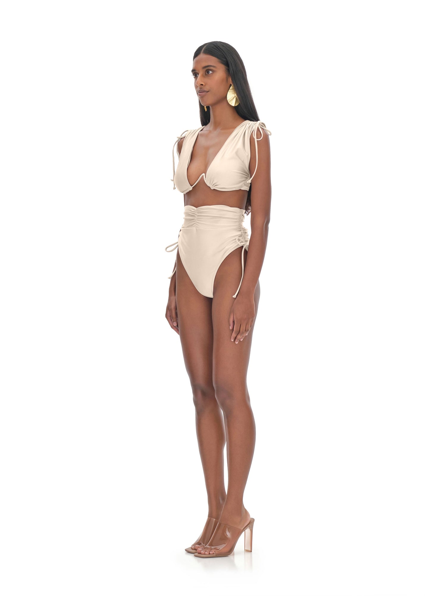 Menasa High Rise Bikini Bottom | Vanilla