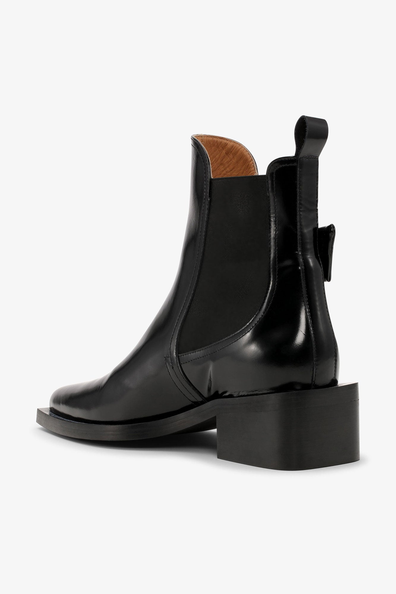 Chunky Buckle Chelsea Boot Naplack | Black