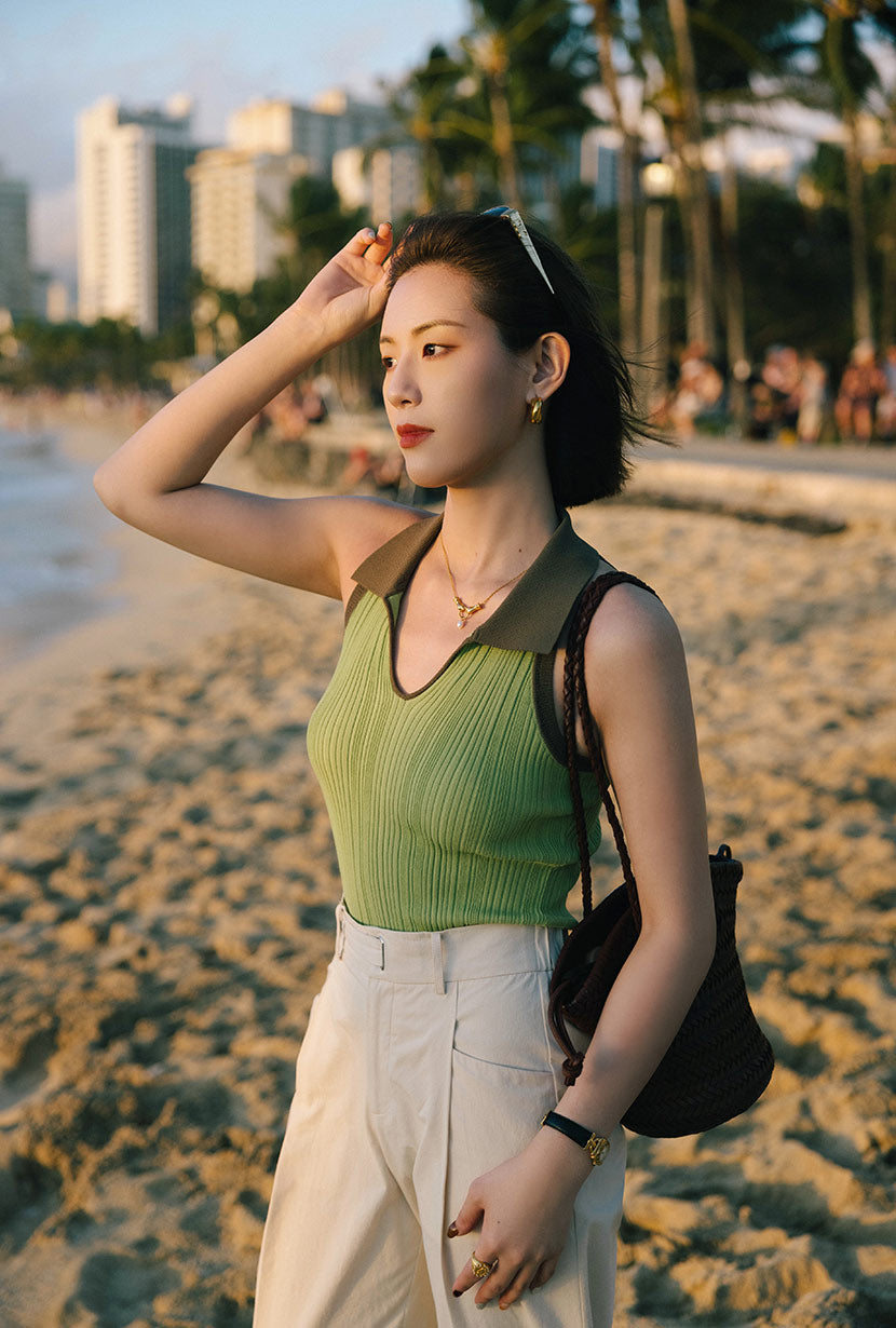 Jody Knit Top | Sage & Matcha