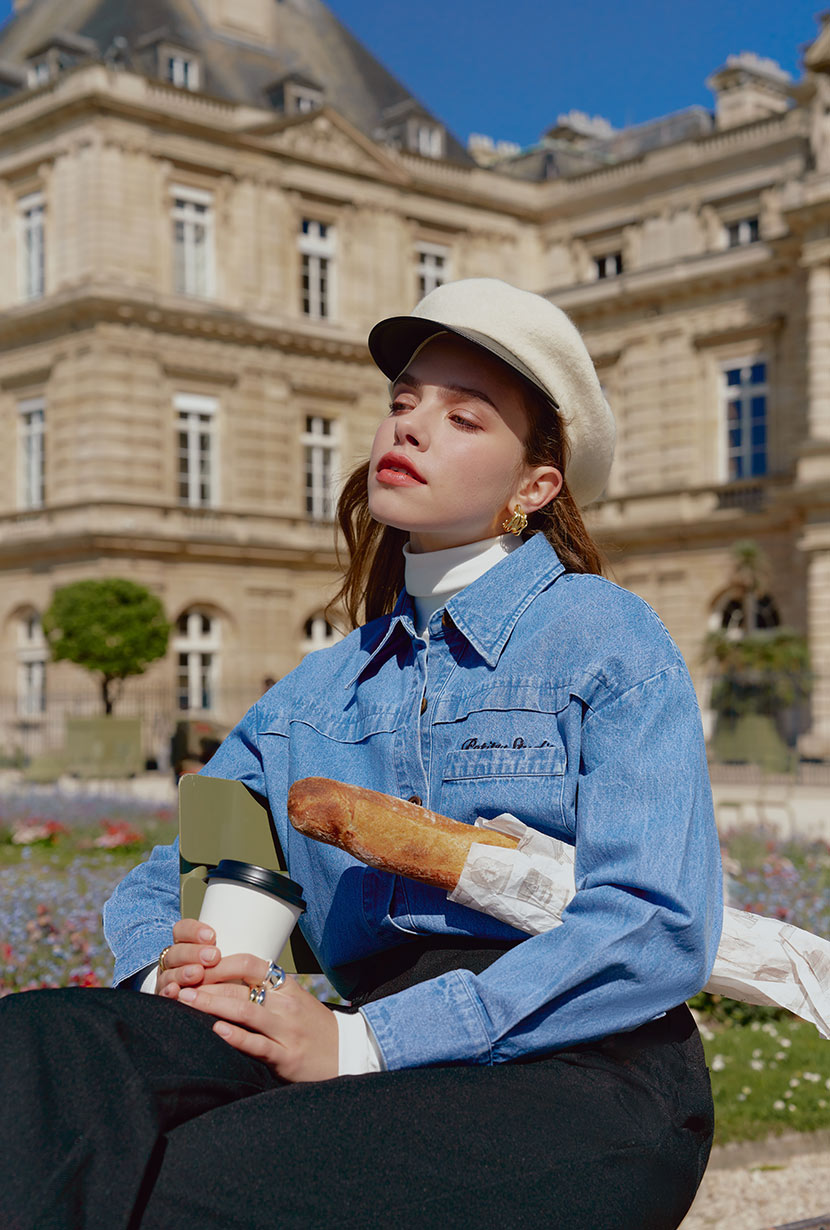 Lloyd Embroidery Shirt | Denim Blue