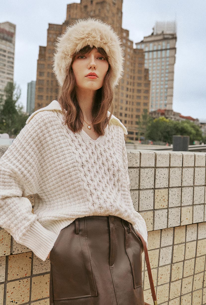 Blanca Wool Sweater | Ivory
