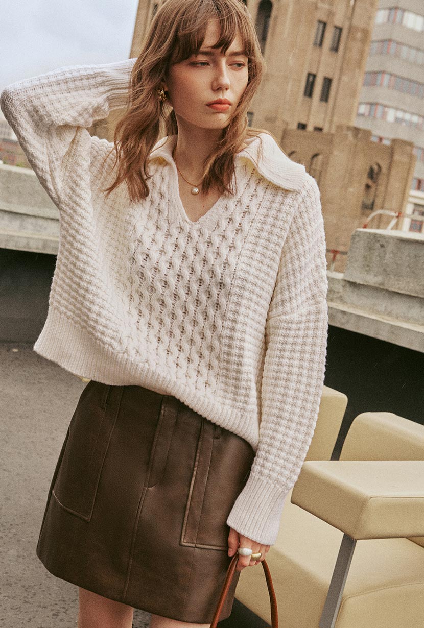 Blanca Wool Sweater | Ivory