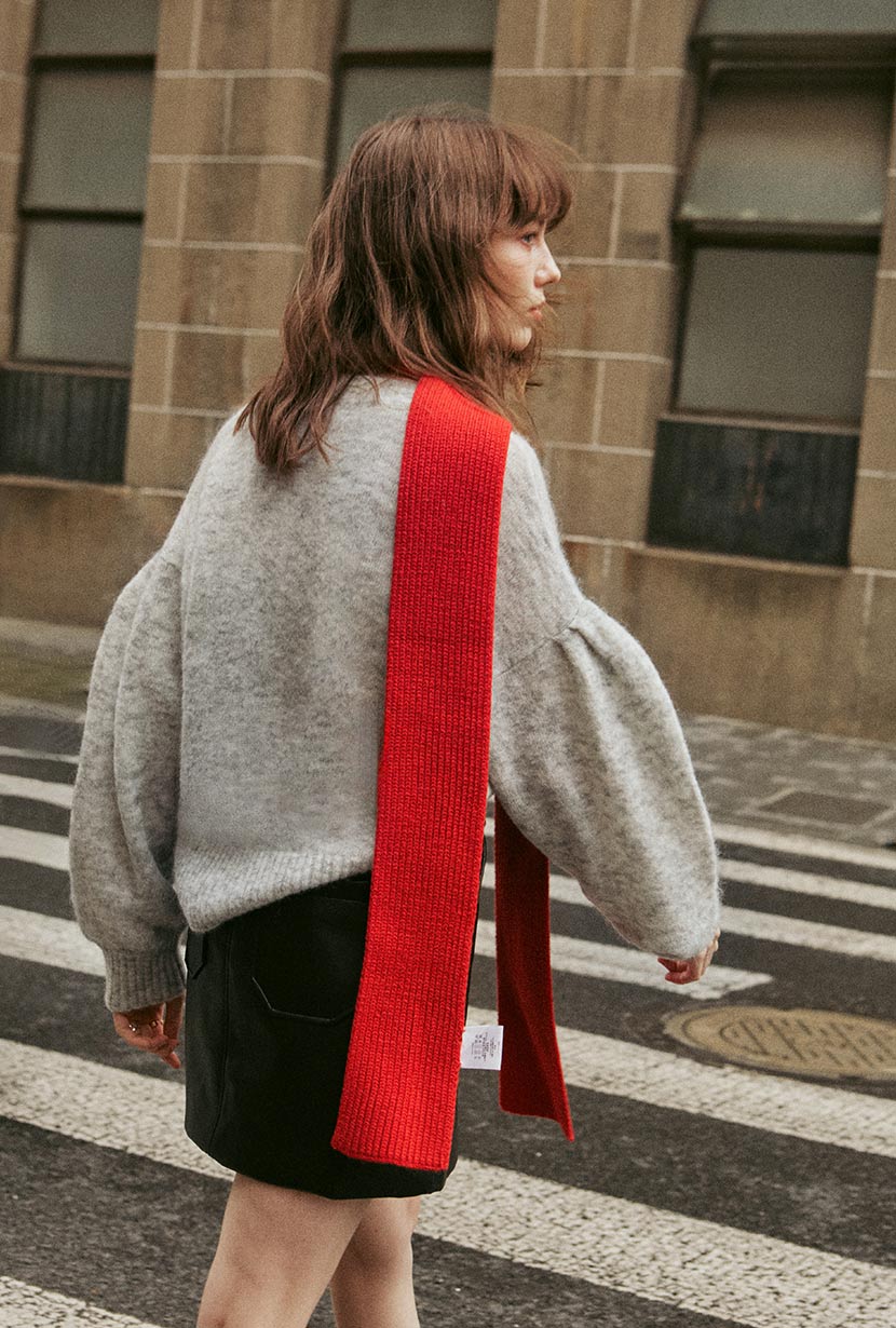 Deidre Mohair Sweater | Cool Grey
