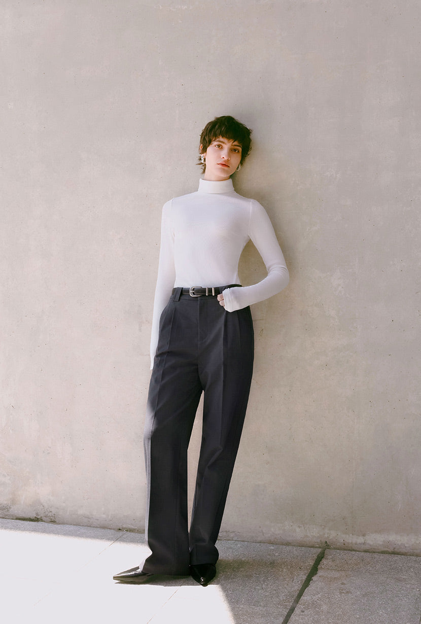 Freja Cotton Turtleneck | Ivory