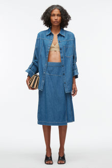 Chambray Oversized Shirt | Indigo