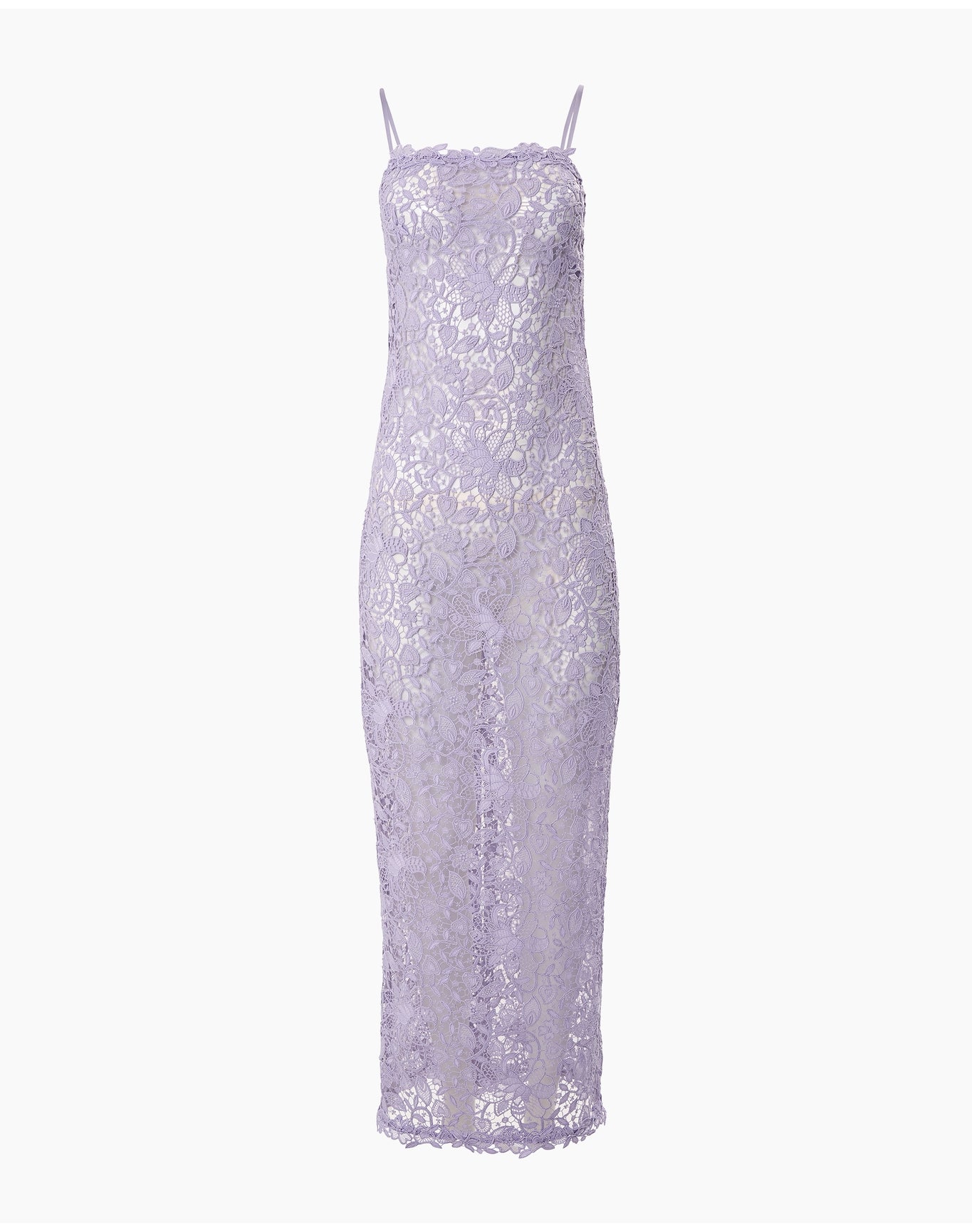 Thin Strap Lace Column Gown | Lilac