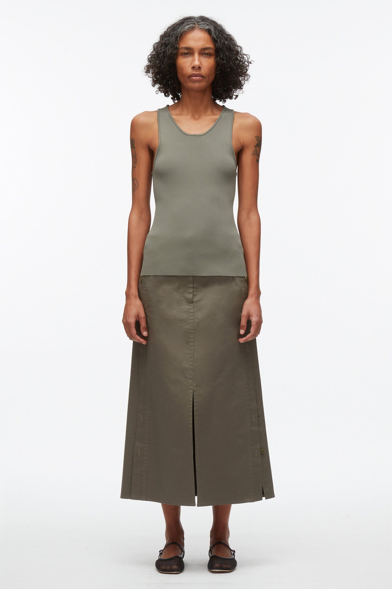 Compact Rib Layering Tank | Sage