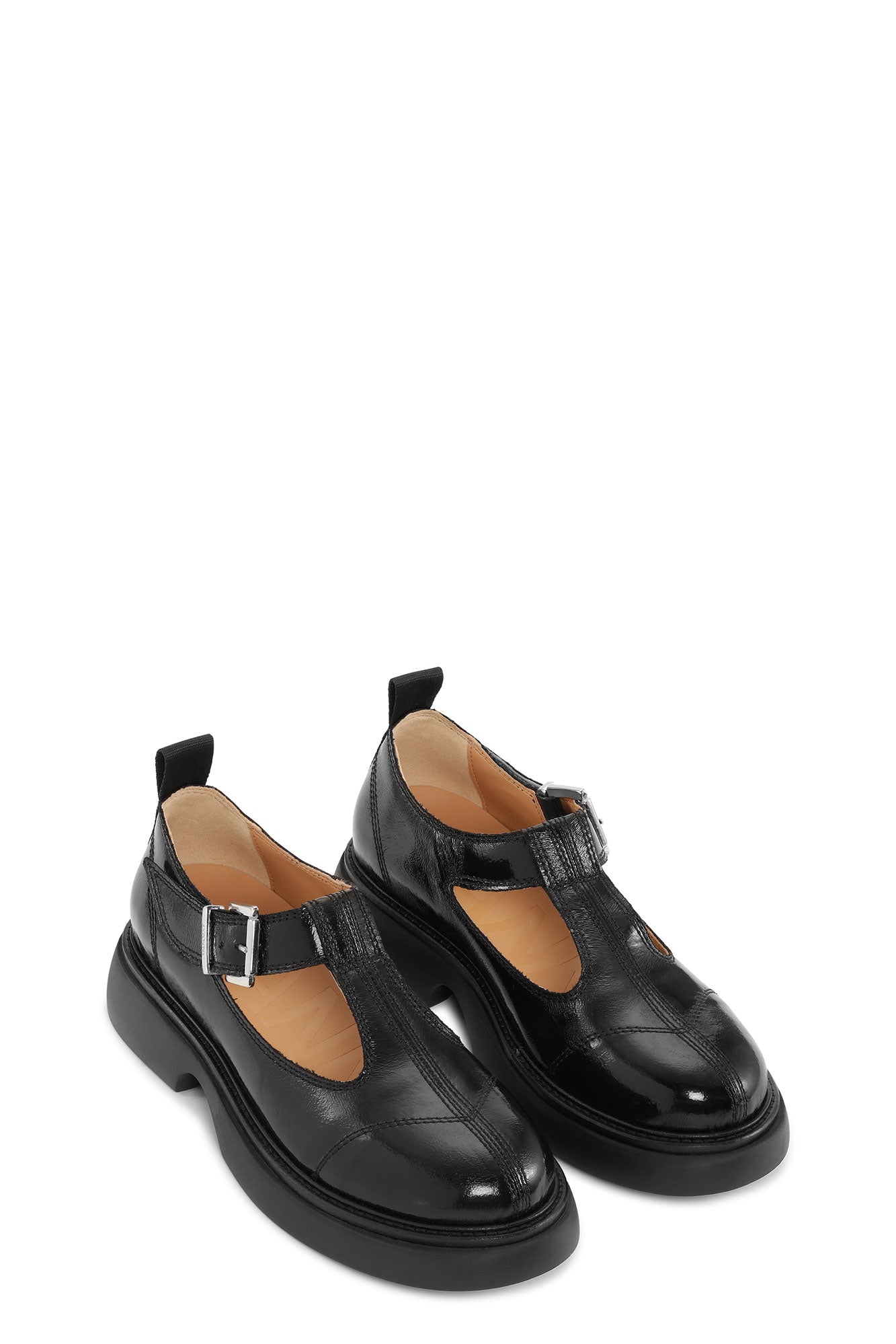 Everyday Buckle Mary Jane Tonal Naplack | Black/Black