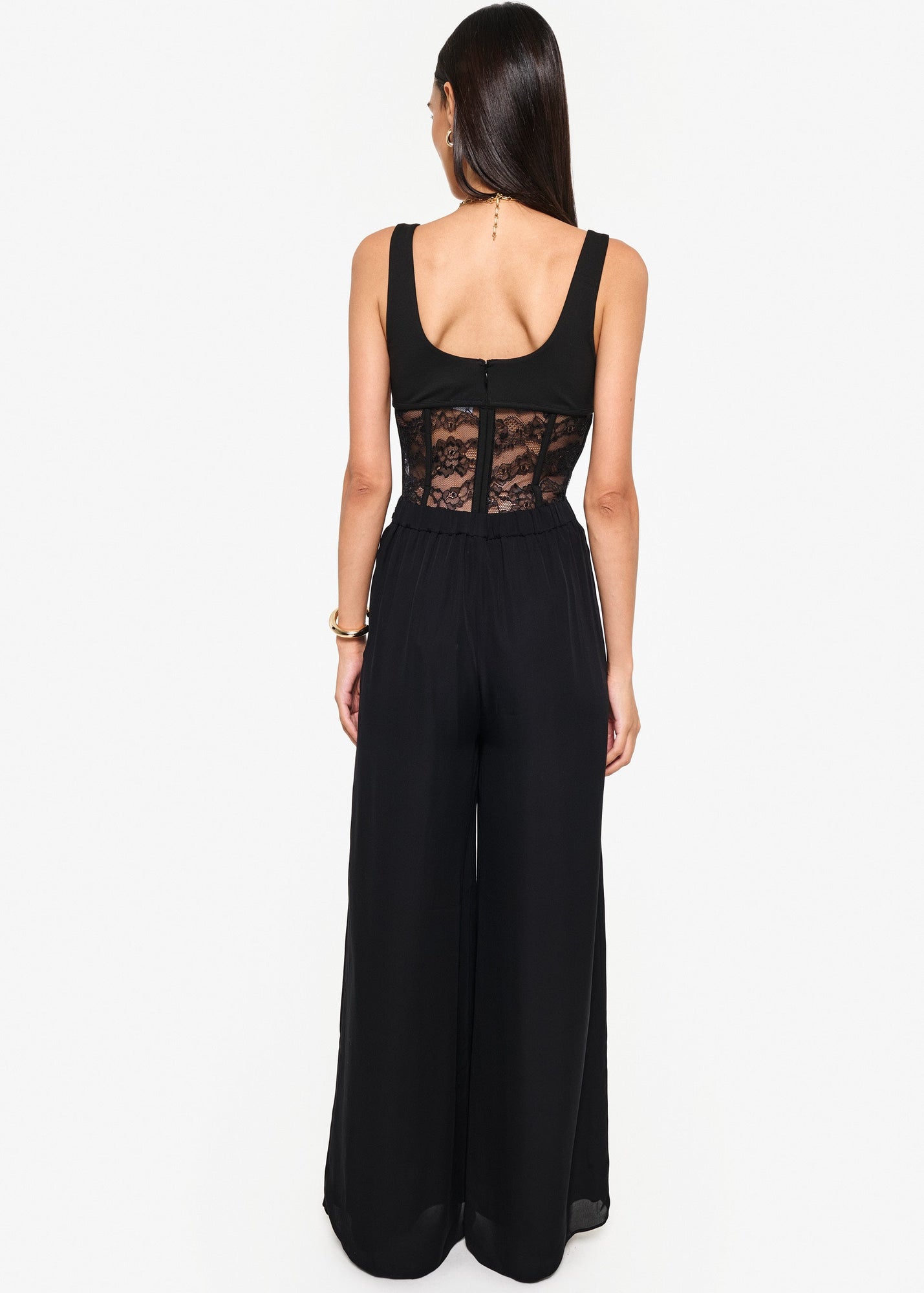 Kimber Lace Corset Bodysuit | Black