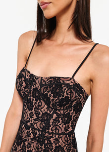 Corsica Lace Corset Dress | Black